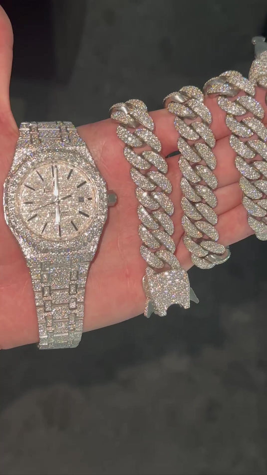 VVS Moissanite Watch 8 (Bundle)